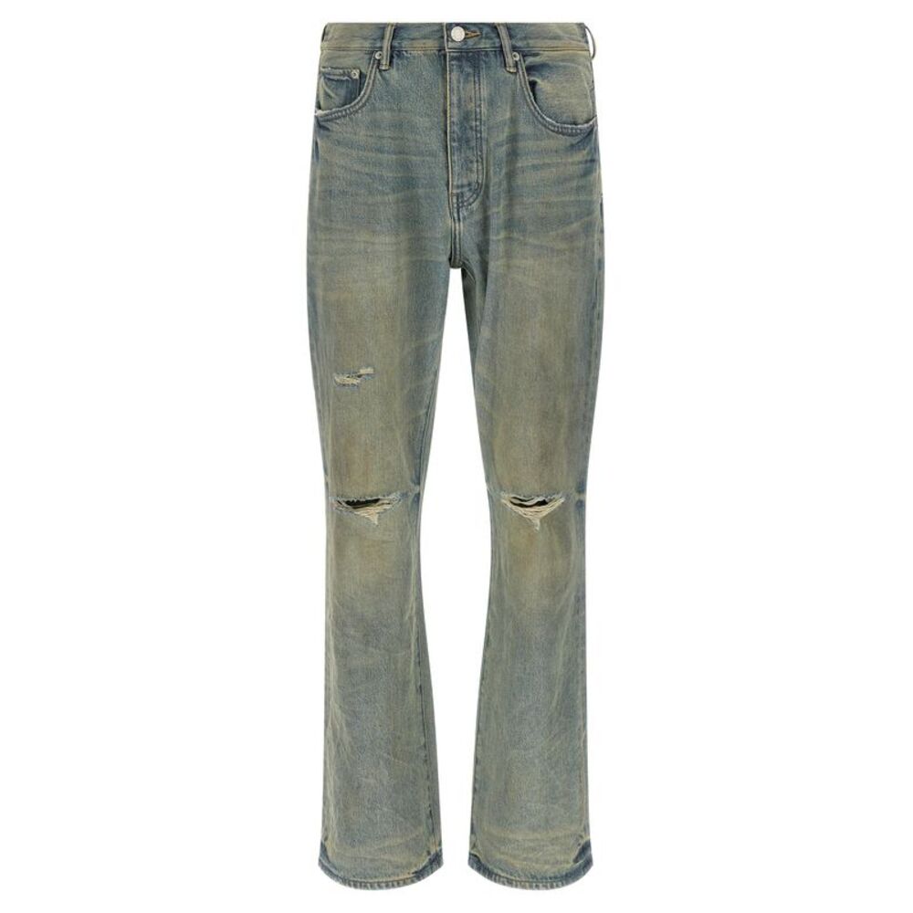 Purple Men 'P026 Dirty Fade Rip Boot' Jeans
